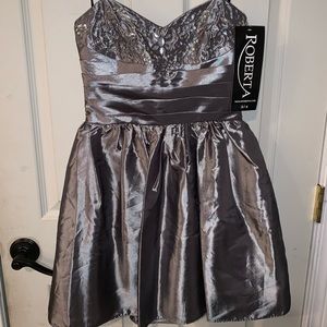 Silver formal dress